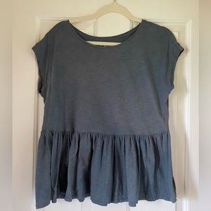 Loft green peplum tee